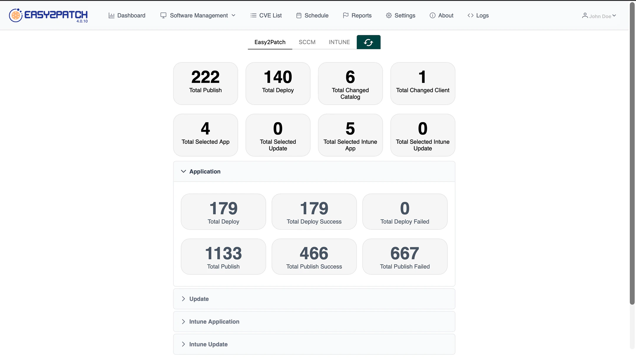 Easy2Patch dashboard
